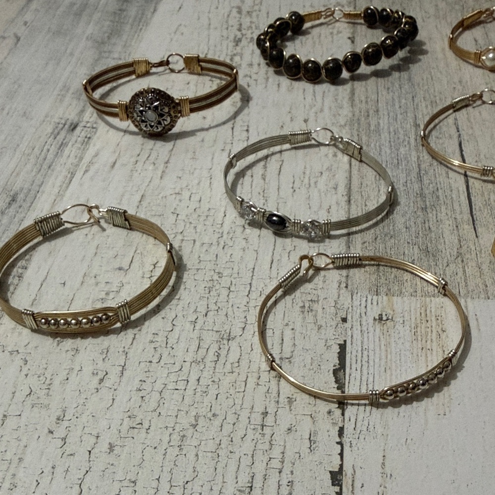 Elegant Gold and Silver Bracelet Set 11 total - Picture 10 of 13
